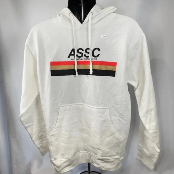 NWOT Anti Social Social Club Type R Hoodie Pullover Oversized Fit White Mens M - Picture 2 of 6